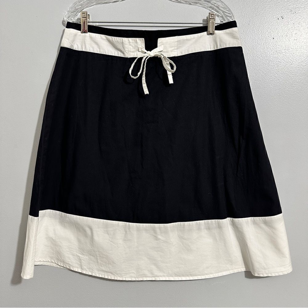 Apostrophe black and white lined skirt size 12